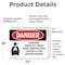 Signmission Contains Asbestos Fibers Danger Sign, Vinyl Decal, 24in W x 18in L, 2PK OS-2PACK-DS-D-1824-L-1102 - alternate 6